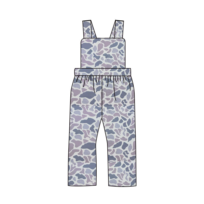 Baby Boys Grey Light Camo Straps Jumpsuits Preorder