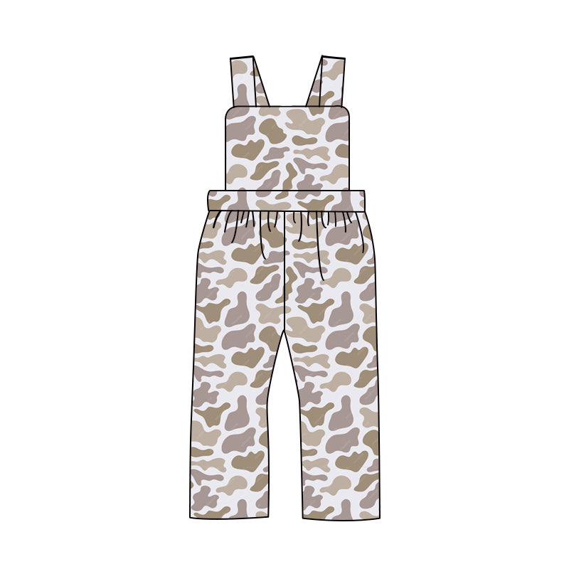 Baby Boys Light Grey Camo Straps Jumpsuits Preorder