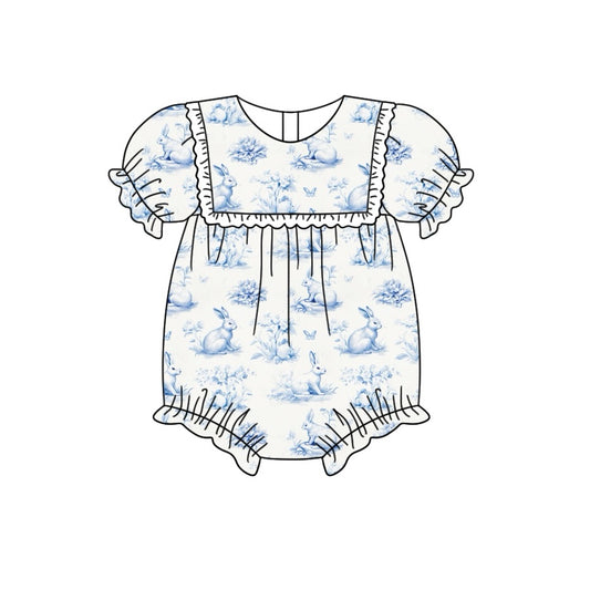 Baby Infant Girls Rabbits Butterfly Short Sleeve Rompers preorder