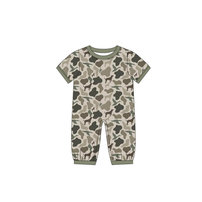 Baby Infant Boys Kids Camouflage Dogs Rompers preorder