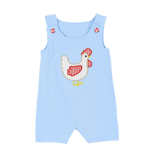 Baby Infant Boys Chicken Short Sleeve Blue Rompers preorder