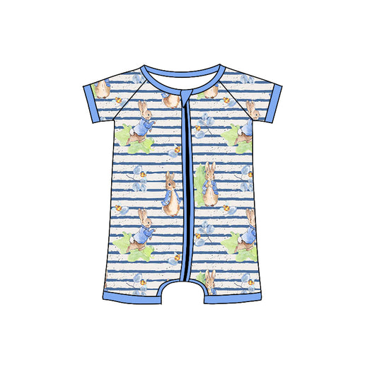 Baby Infant Boys Easter Bunny Zip Rompers preorder