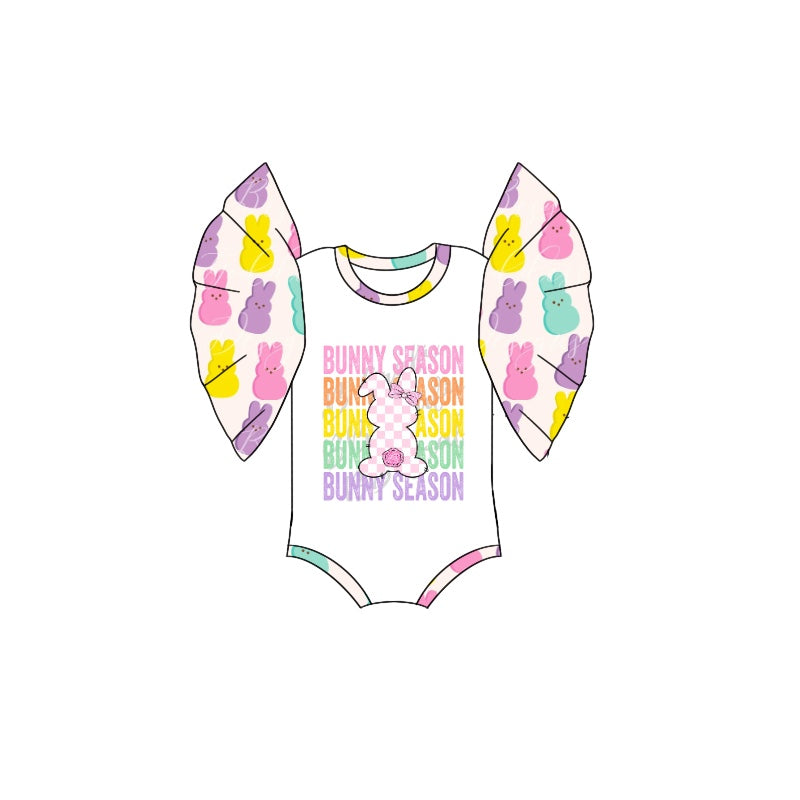 Baby Infant Girls Easter Bunny Season Rompers preorder