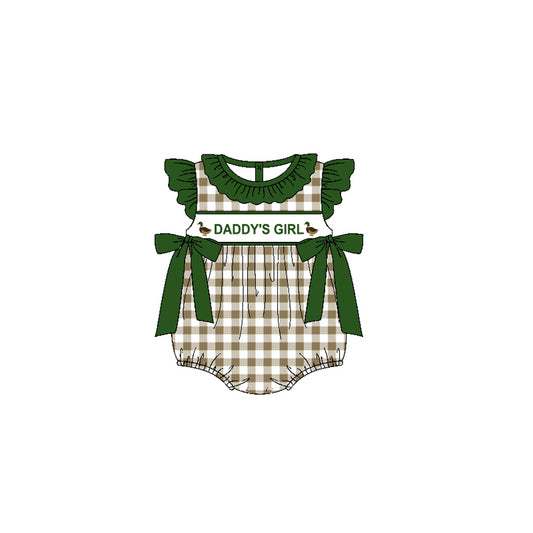 Baby Infant Girls Daddy's Girl Ducks Bows Rompers preorder