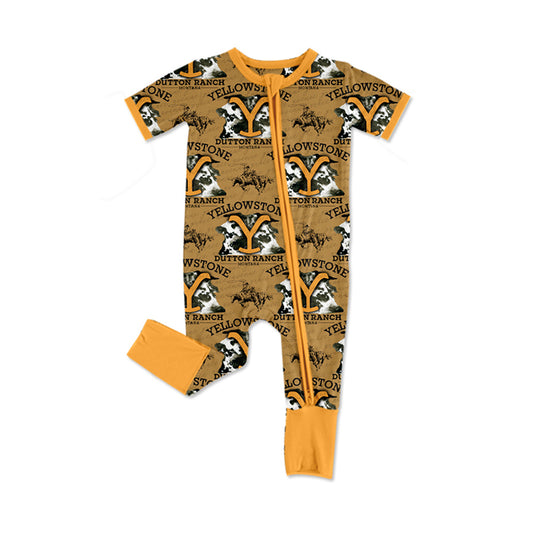 Baby Infant Boys Stone Singer Short Sleeve Zip Rompers preorder