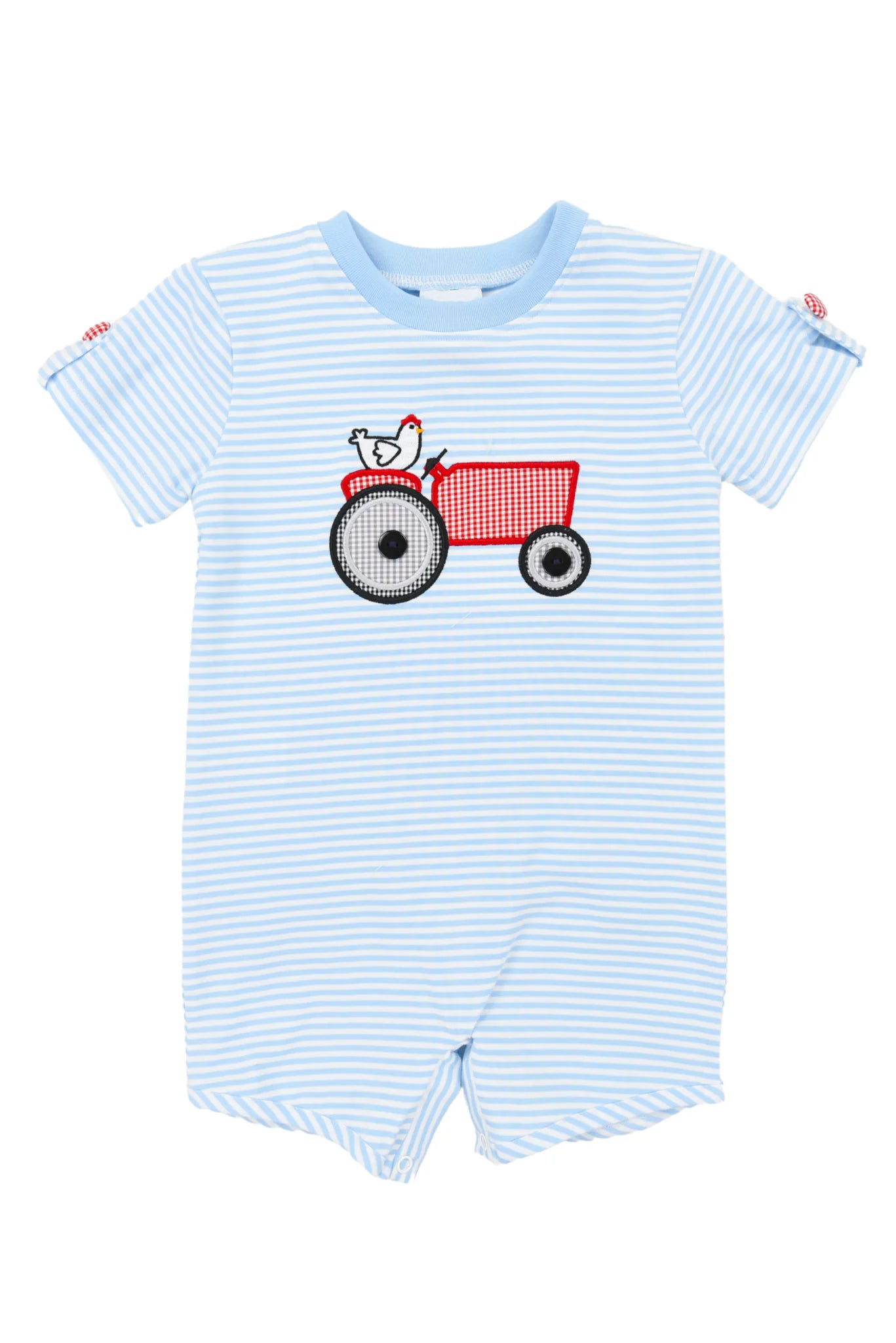 Baby Infant Boys Farm Chicken Short Sleeve Rompers preorder