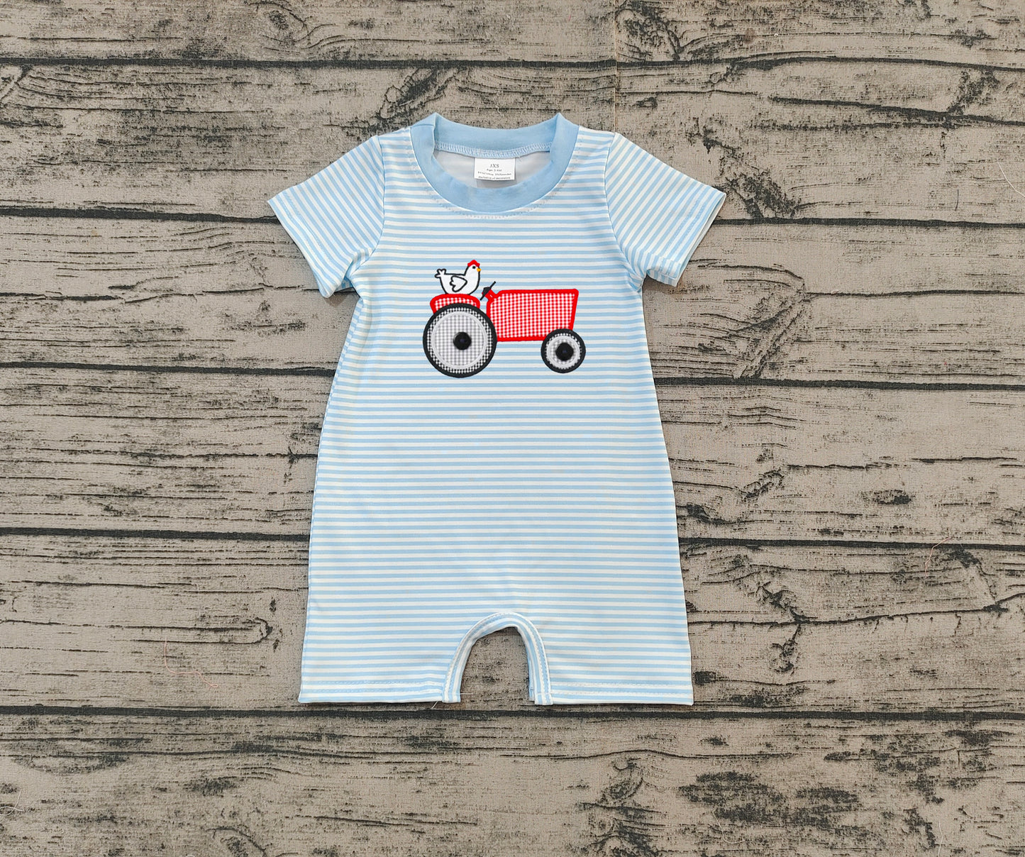 Baby Infant Boys Farm Chicken Short Sleeve Rompers preorder