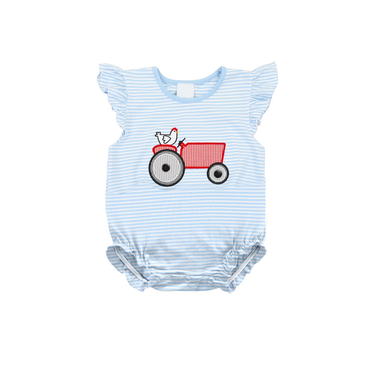 Baby Infant Girls Farm Chicken Flutter Sleeve Rompers preorder