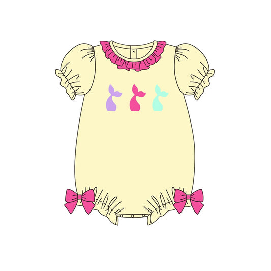 Baby Infant Girls Mermaid Tails Bows Rompers preorder