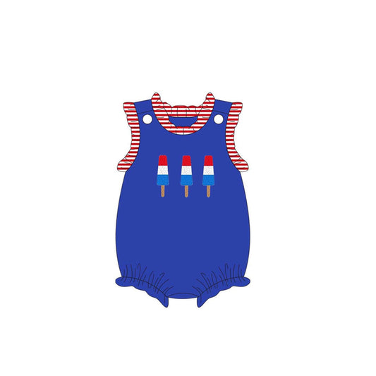 Baby Infant Girls 4th Of July Popstick Sleeveless Rompers preorder