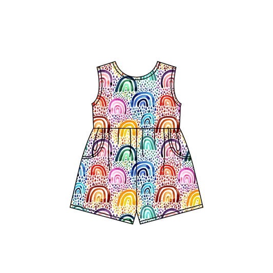 Baby Girls Rainbow Colorful Pockets Jumpsuits preorder