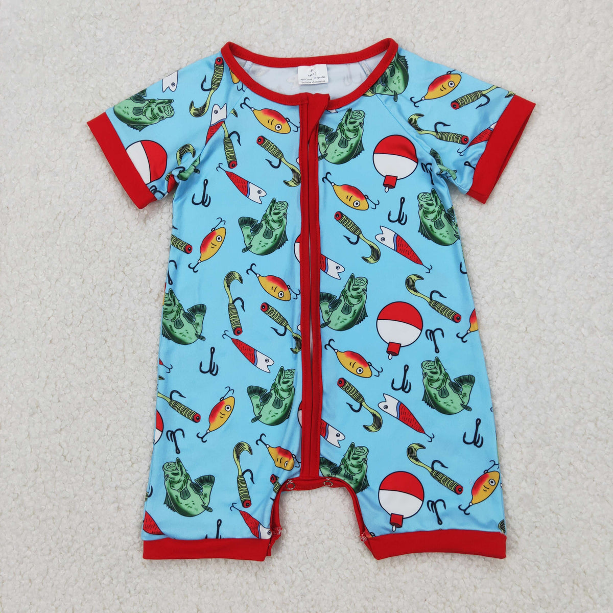 Sibling Baby Boys Hunting Duck Short Sleeve Zip Rompers