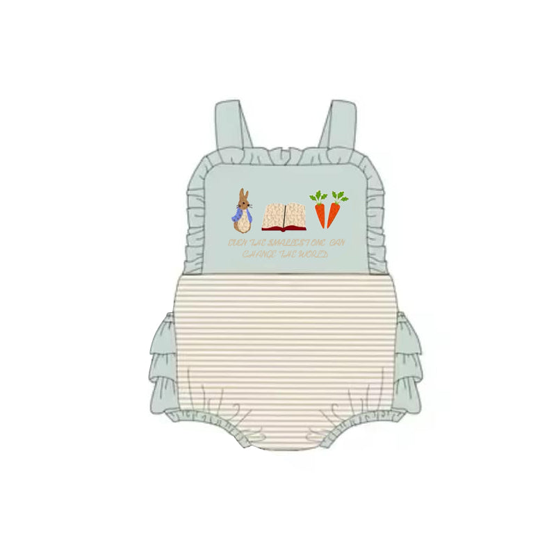 Baby Infant Girls Easter Rabbits Bubbles Rompers preorder