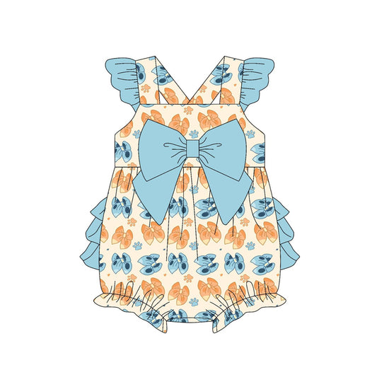 Baby Infant Girls Dogs Bows Ruffles Rompers preorder