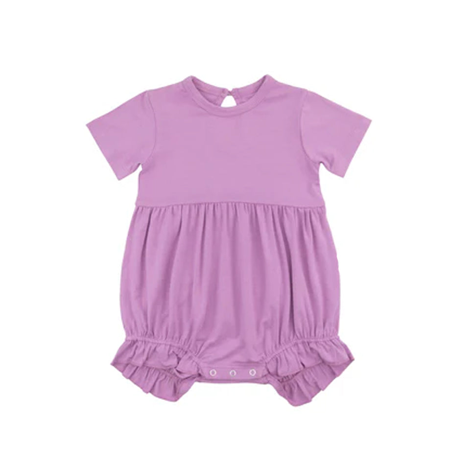 Baby Infant Girls Summer Purple Short Sleeve Rompers preorder