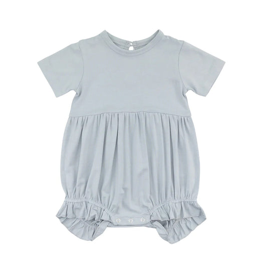 Baby Infant Girls Summer Light Blue Short Sleeve Rompers preorder