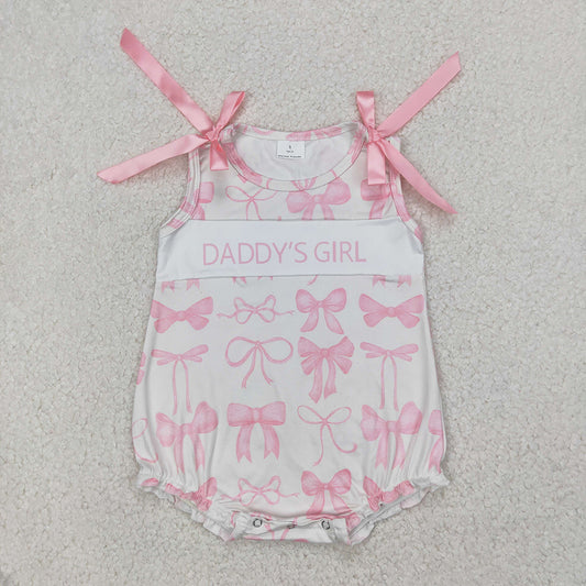 Baby Infant Girls Daddy's Girl Bows Rompers