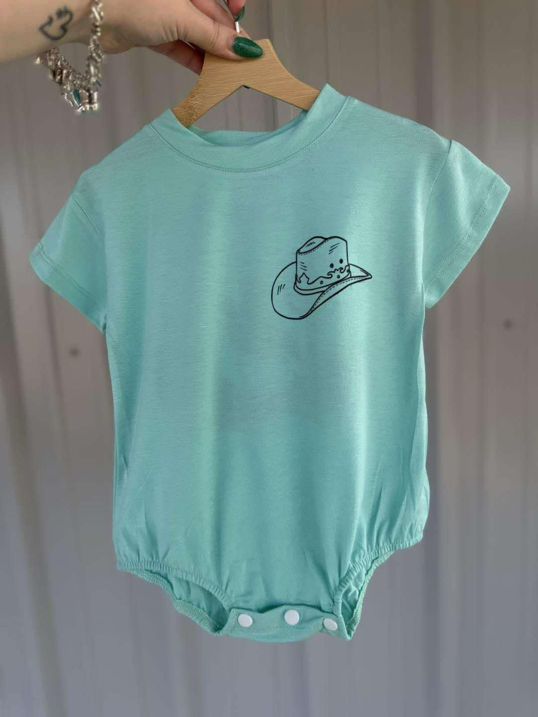 Baby Infant Boys Western Rodeo Cactus Rompers preorder