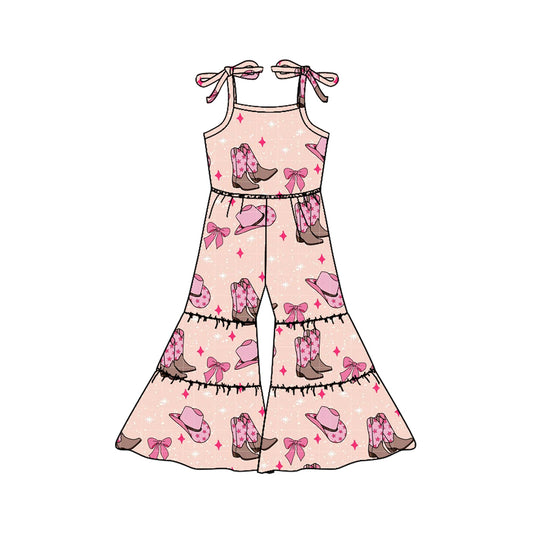 Baby Girls Western Boots Coquette Bows Straps Jumpsuits preorder