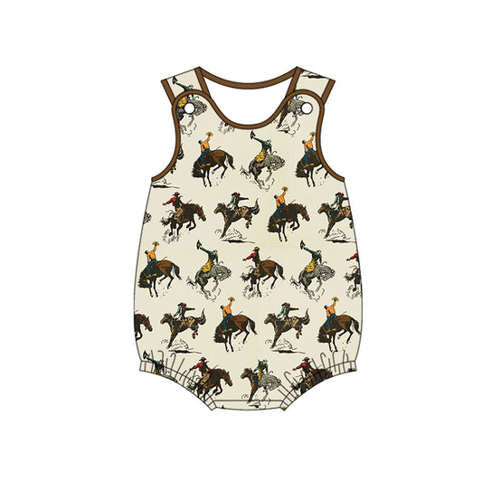 Baby Infant Boys Western Rodeo Cowboys Sleeveless Rompers preorder