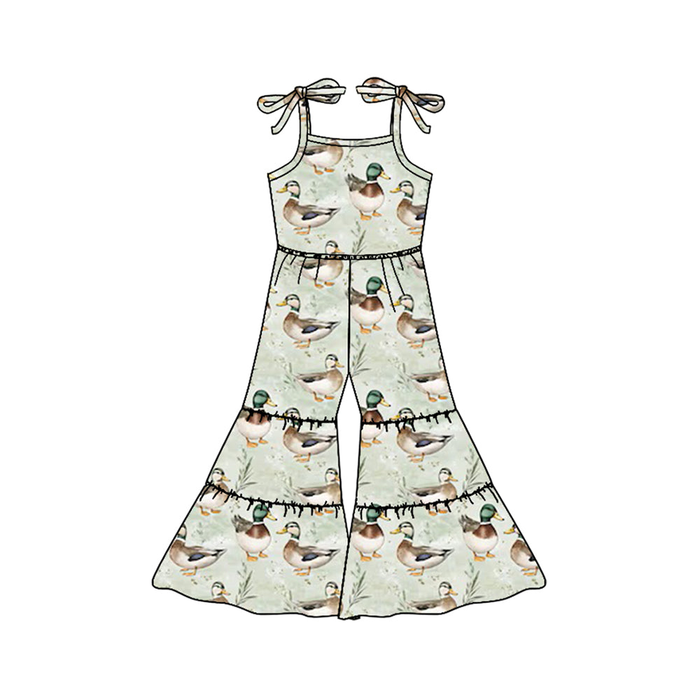 Baby Girls Mallard Ducks Hunting Straps Jumpsuits preorder