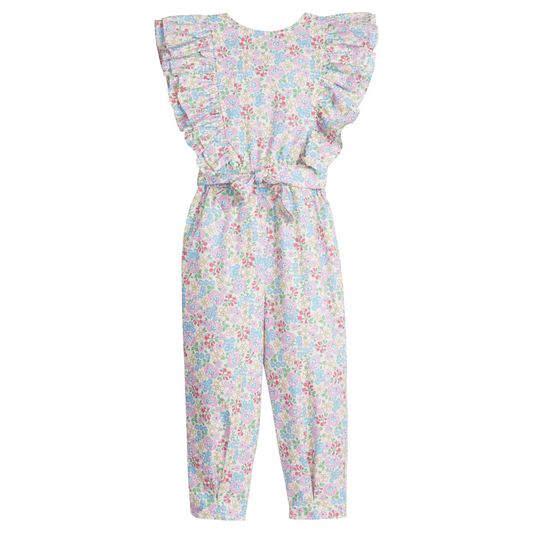 Baby Girls Pink Flowers Flutter Sleeve Jumpsuits preorder