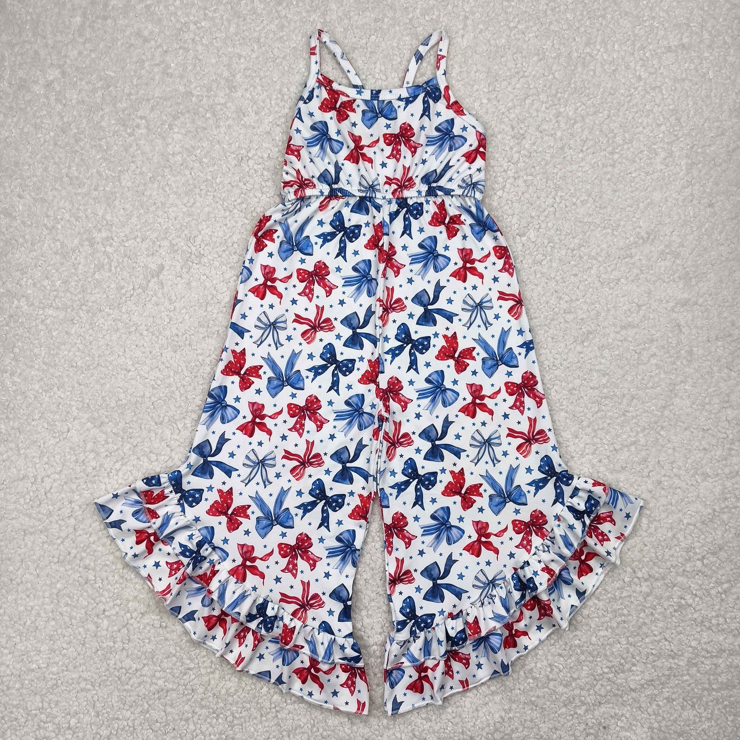 Sibling Baby Girls 4th Of July Summer Bell Bottoms Jumpsuits
