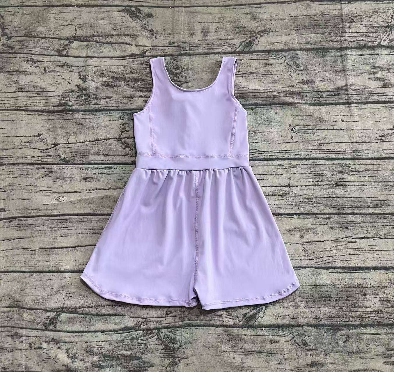Baby Girls Lavender Sleeveless Yoga Jumpsuits