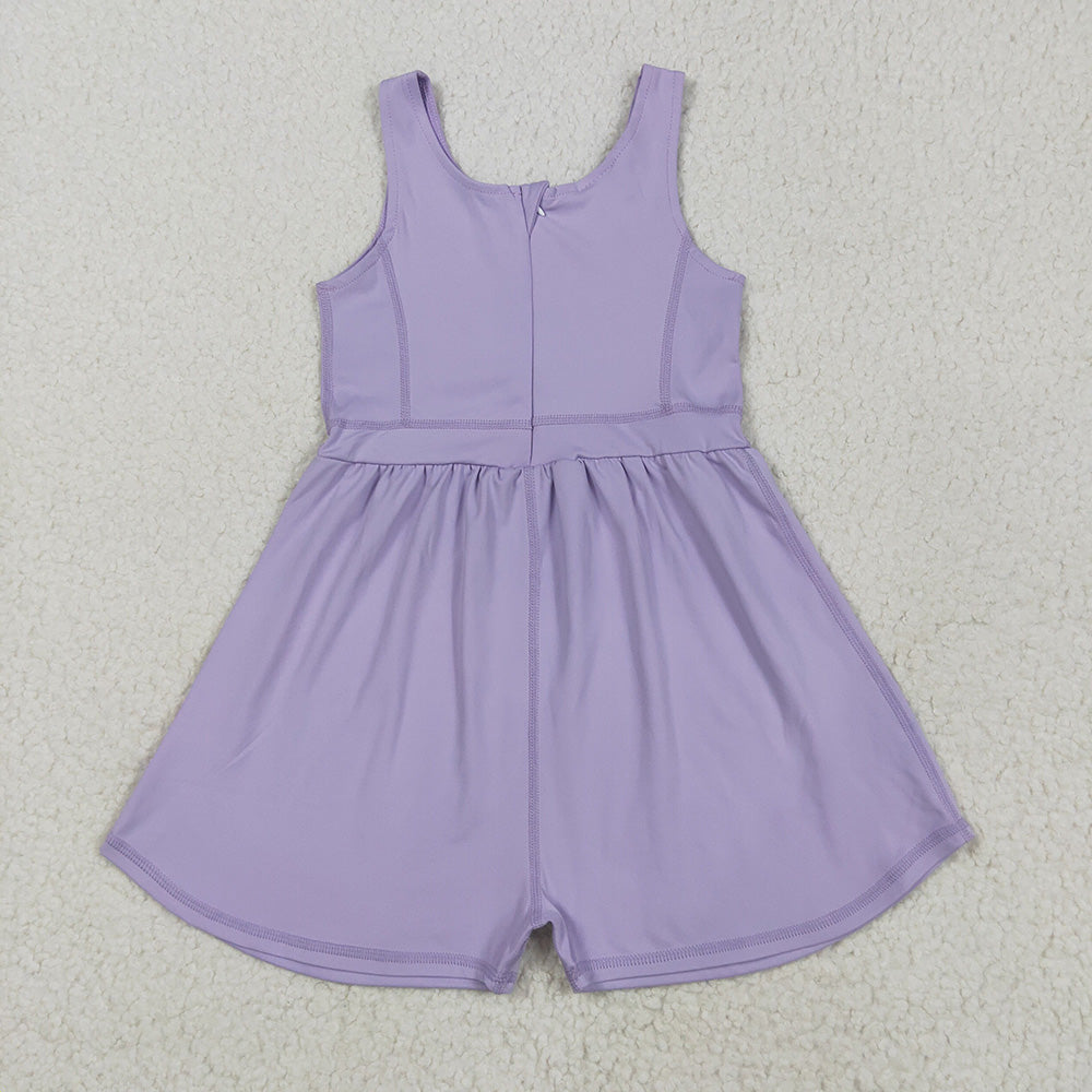 Baby Girls Lavender Sleeveless Yoga Jumpsuits