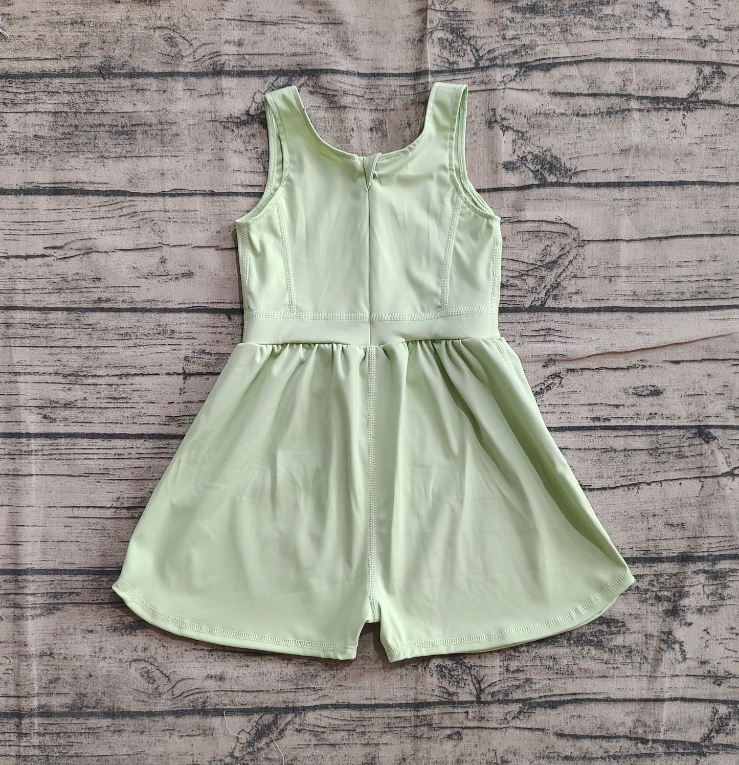 Baby Girls Light Green Sleeveless Yoga Jumpsuits