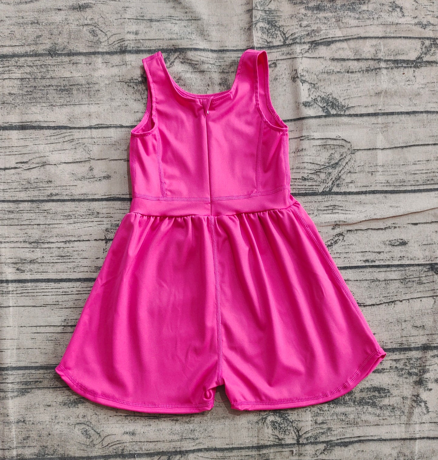 Baby Girls Hot Pink Sleeveless Yoga Jumpsuits
