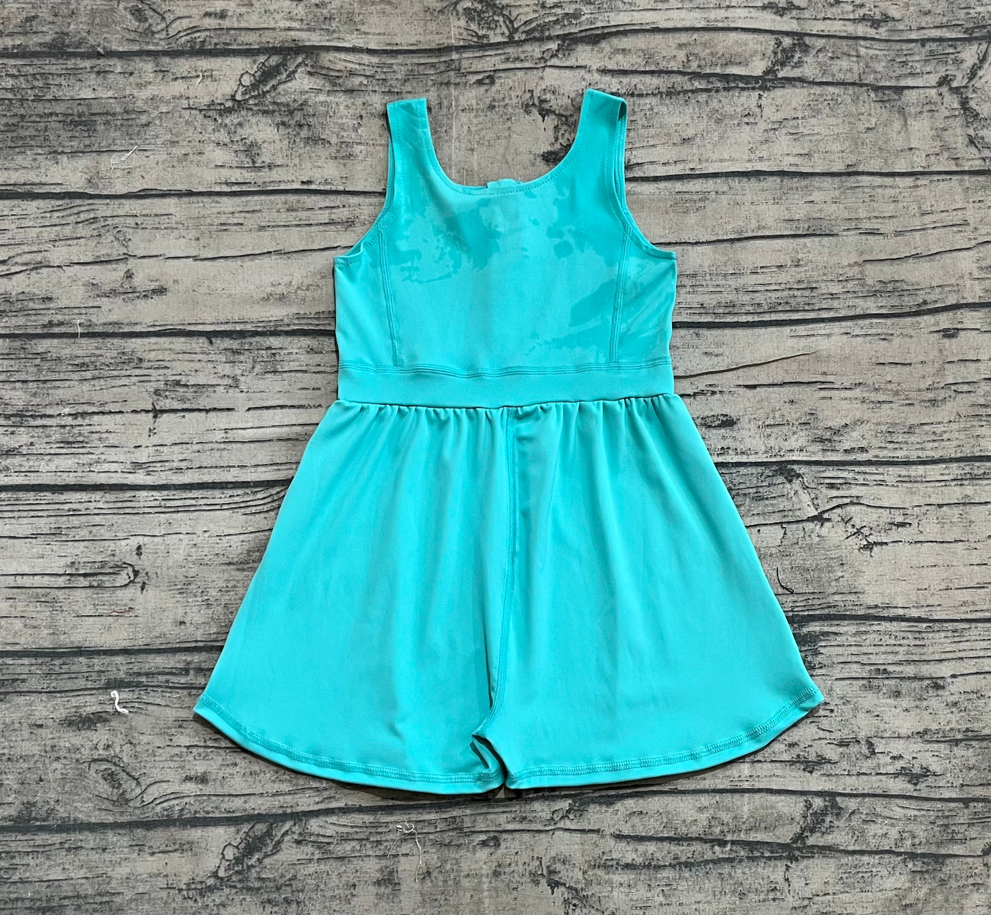 Baby Girls Aqua Sleeveless Yoga Jumpsuits
