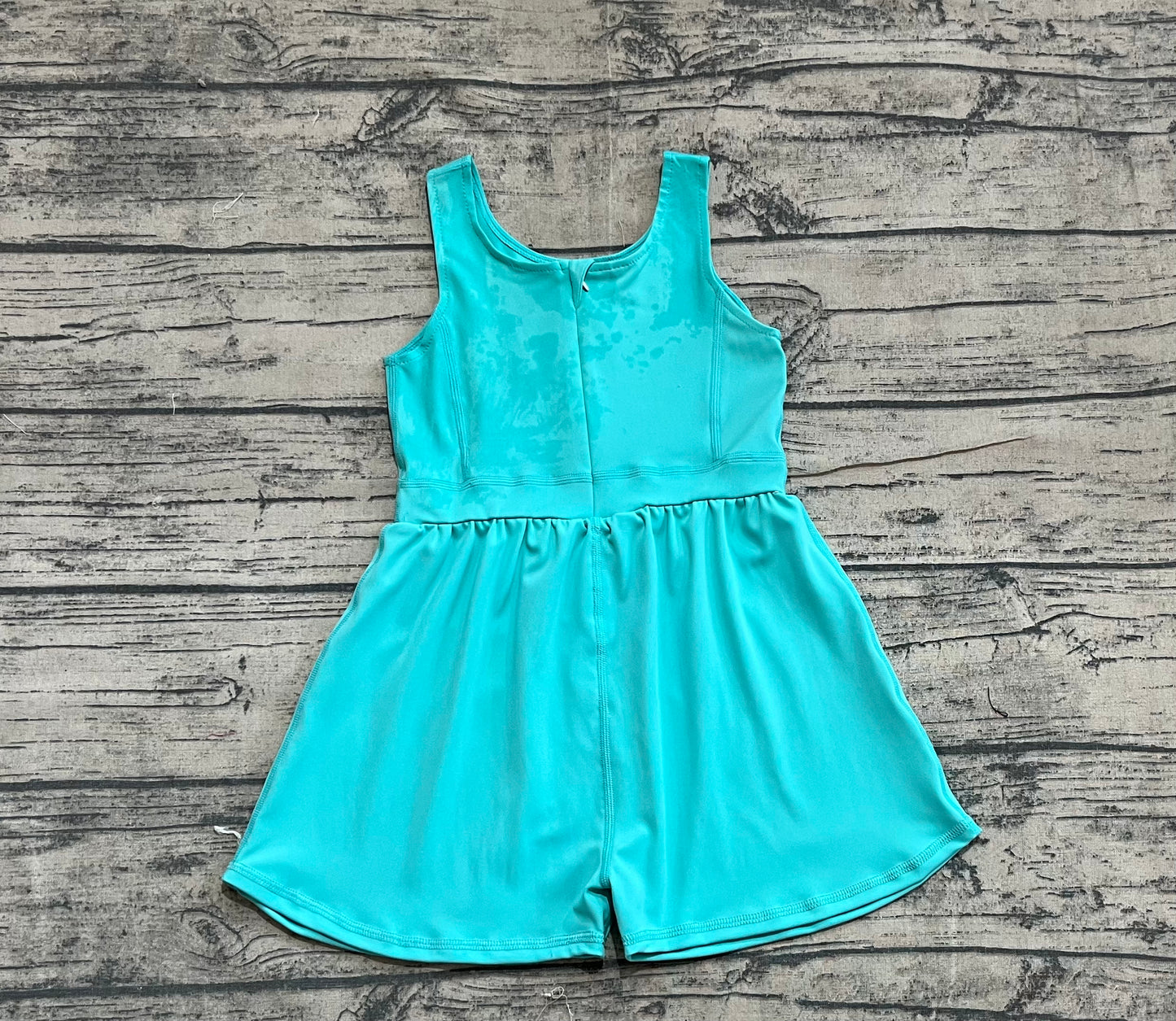 Baby Girls Aqua Sleeveless Yoga Jumpsuits