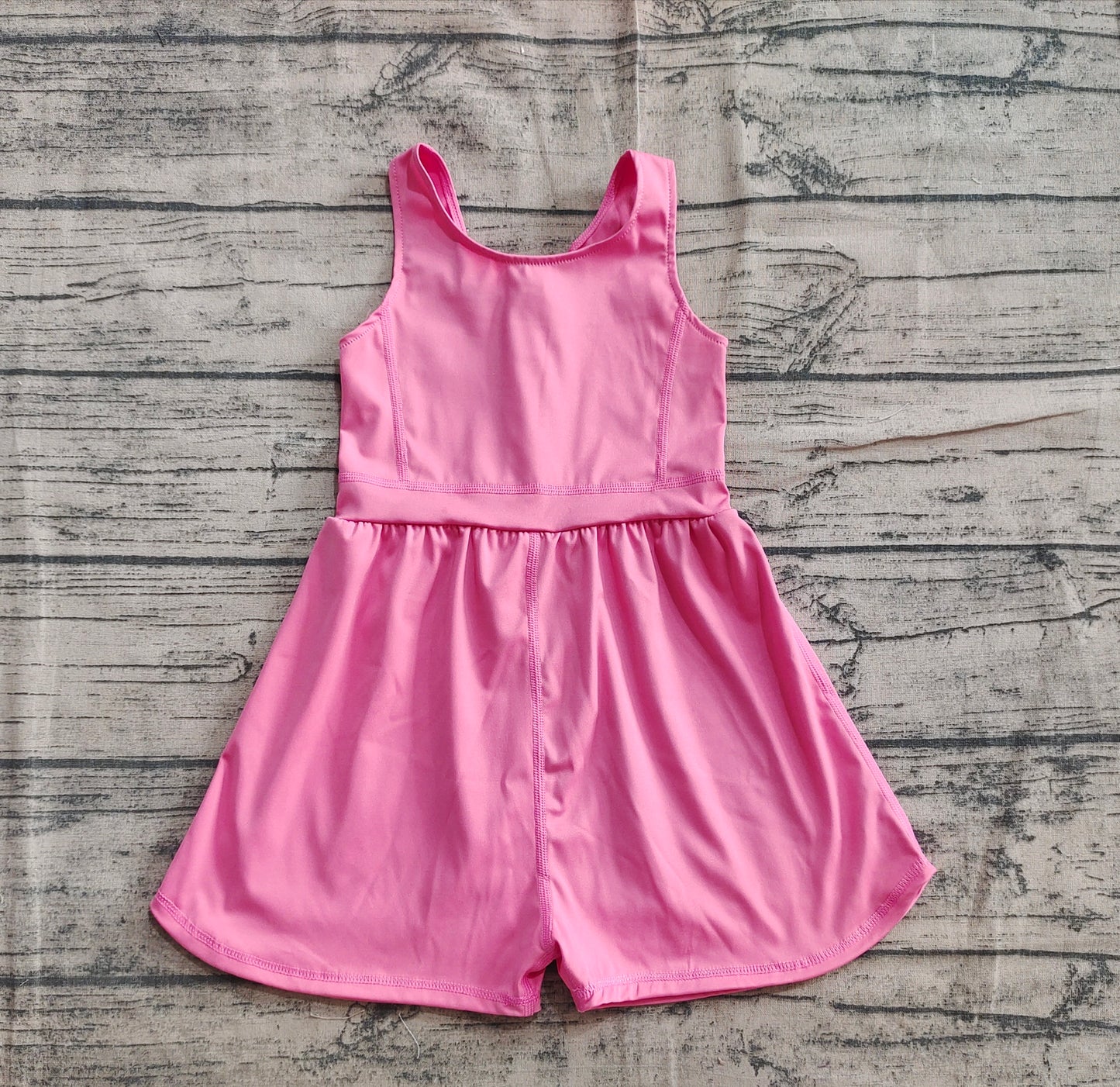 Baby Girls Pink Sleeveless Yoga Jumpsuits