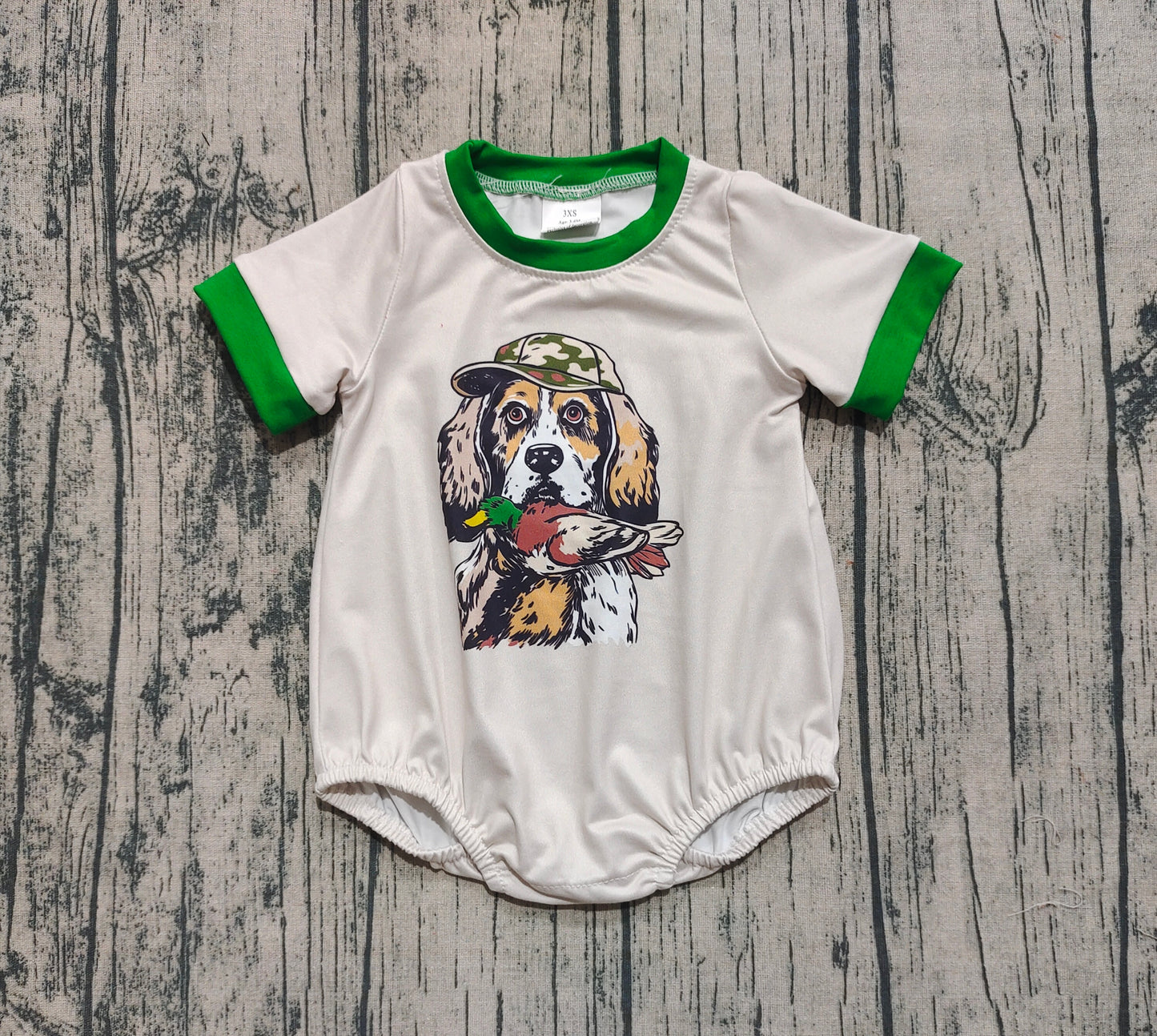 Baby Boys Short Sleeves Dog Duck Rompers
