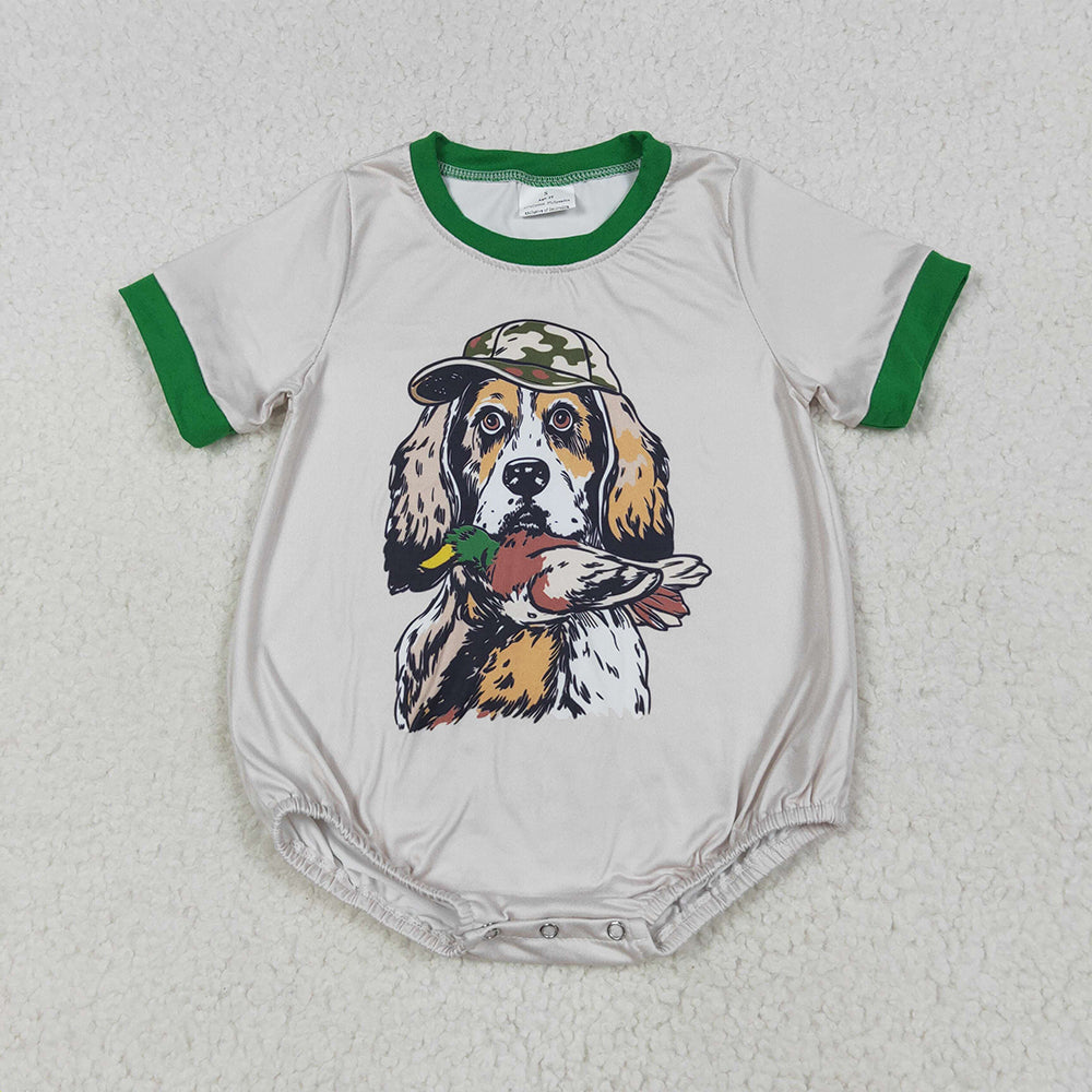 Baby Boys Short Sleeves Dog Duck Rompers
