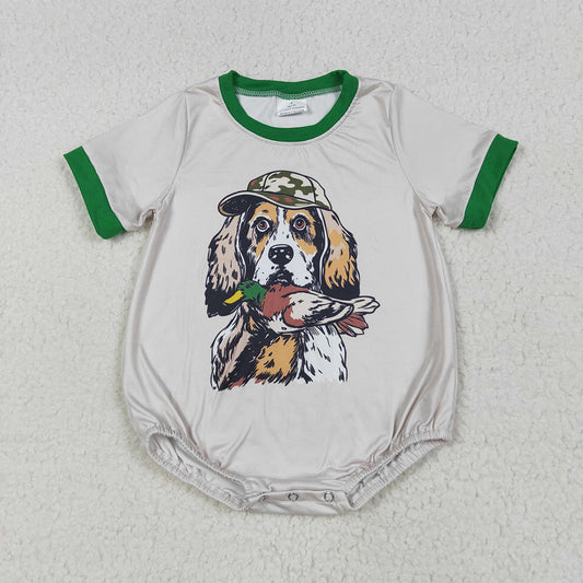 Baby Boys Short Sleeves Dog Duck Rompers