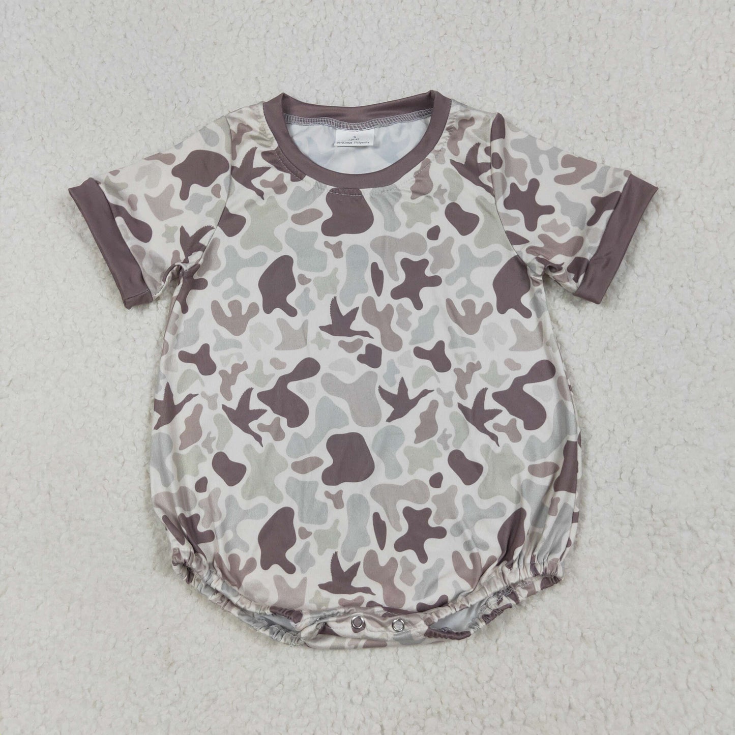 Sibling Baby Boys Short Sleeves Southern Camo Rompers