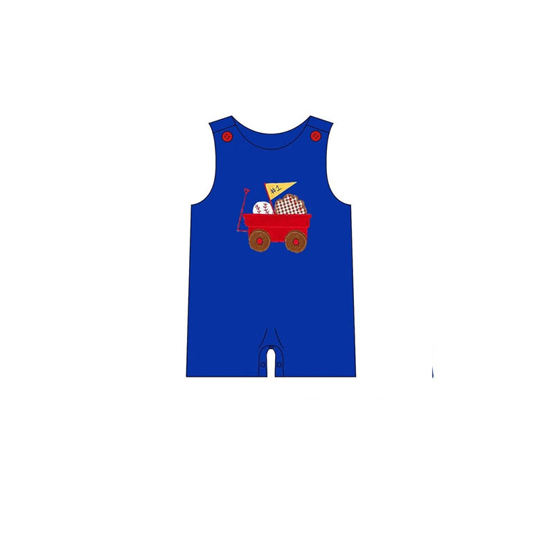 Baby Boys Sleeveless Baseball Truck Team Rompers Preorder