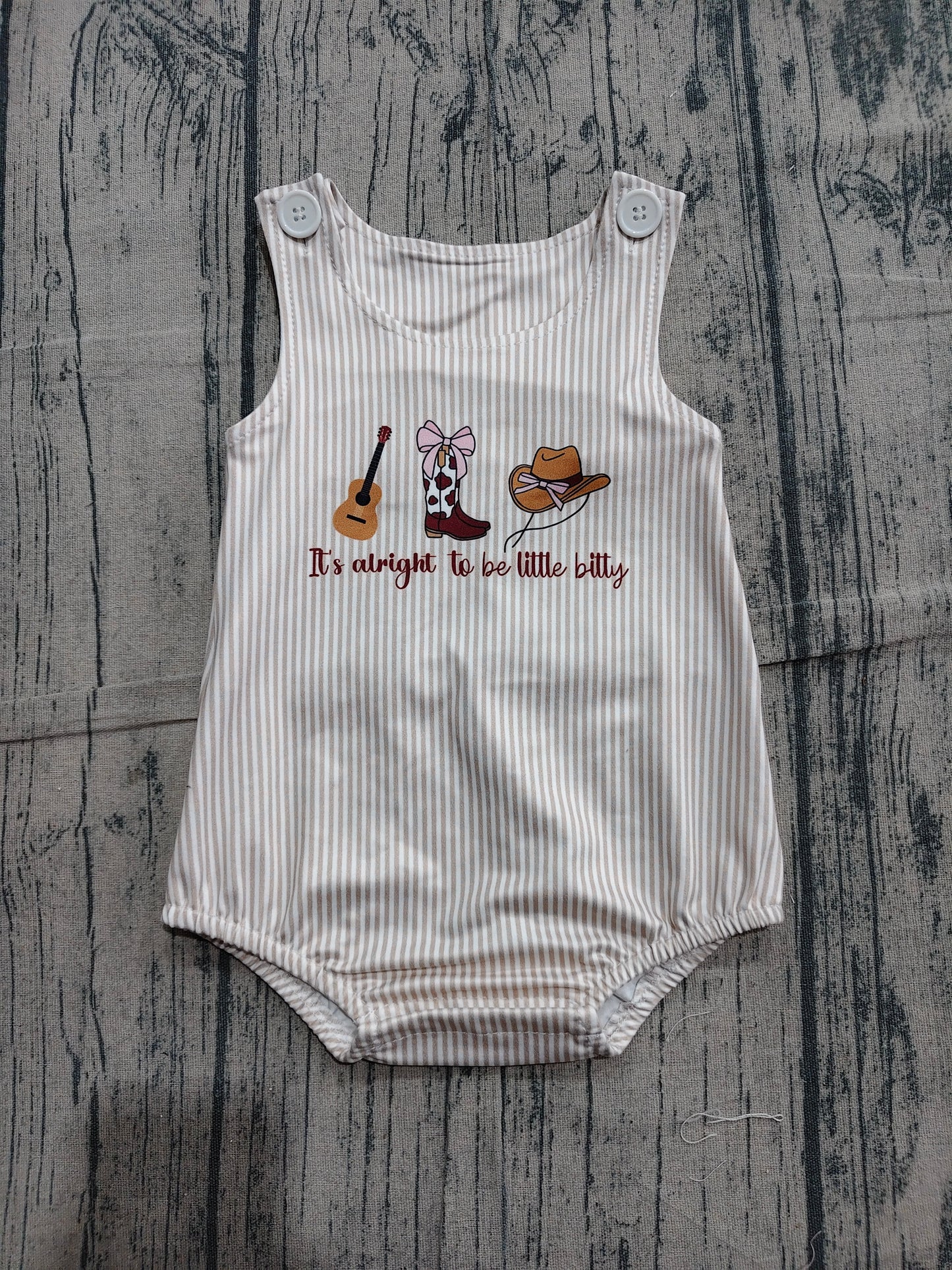 Baby Boys Sleeveless Boot Hats Guitar Western Rompers Preorder