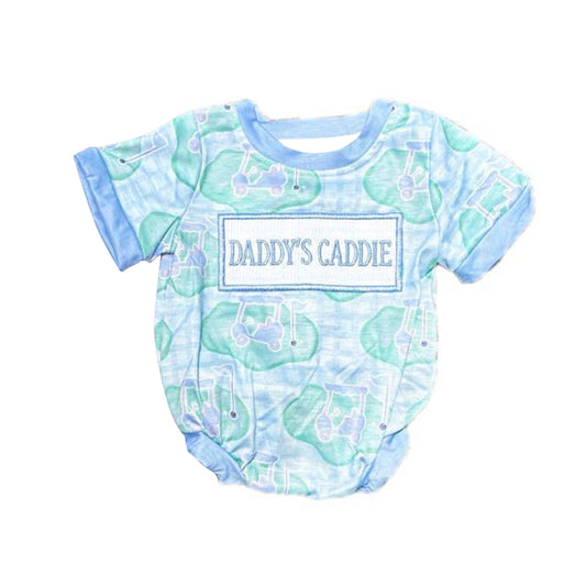 Baby Boys Short Sleeve Daddy's Caddie Golf Rompers Preorder