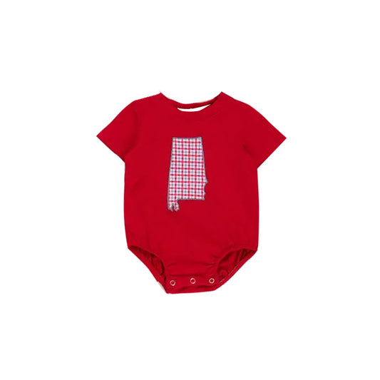 Baby Boys Short Sleeve Checked Flags Rompers Preorder