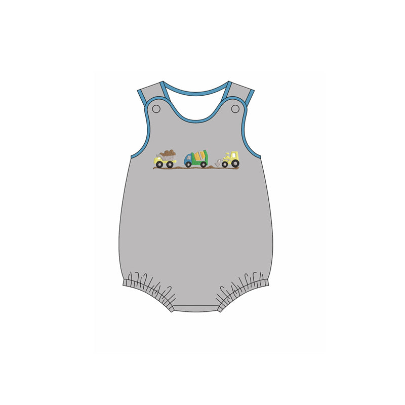 Baby Boys Sleeveless Excavators Rompers Preorder