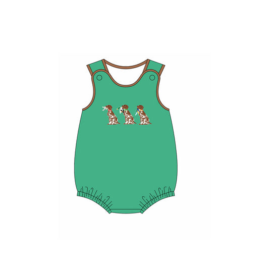 Baby Boys Sleeveless Ducks Dogs Hunting Rompers Preorder