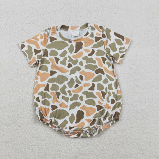 Sibling Baby Boys Short Sleeves Southern Camo Rompers