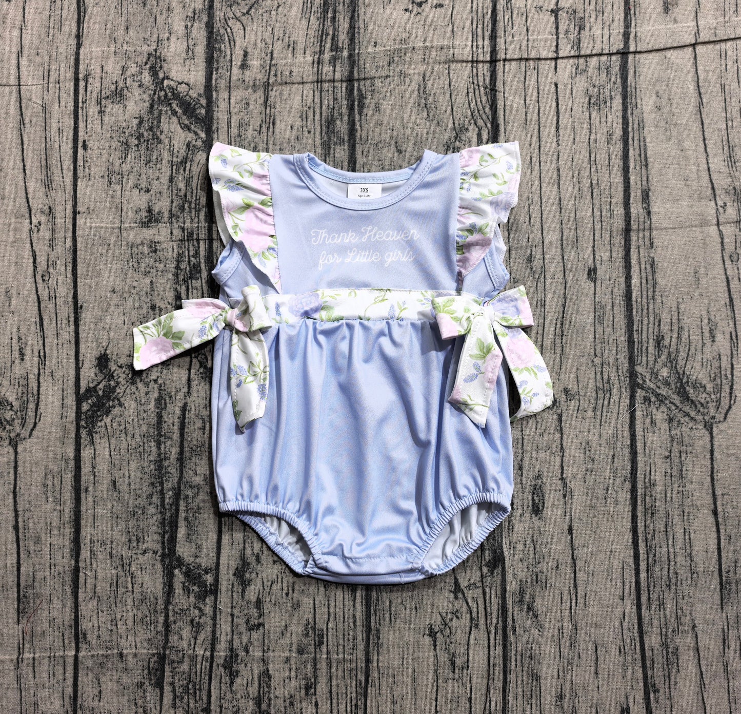 Baby Thank Heaven Little Girls Floral Bows Ruffle Rompers