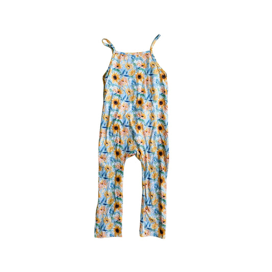 Baby Girls Sunflowers Strap Pant Jumpsuits