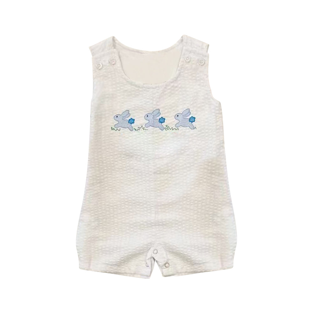 Baby Boys Sleeveless Rabbits Easter Rompers Preorder