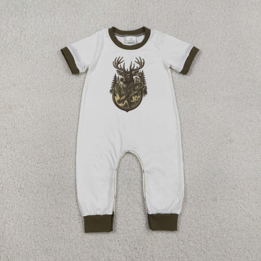 Baby Boys Deer Fish Ducks Hunting Footie Rompers