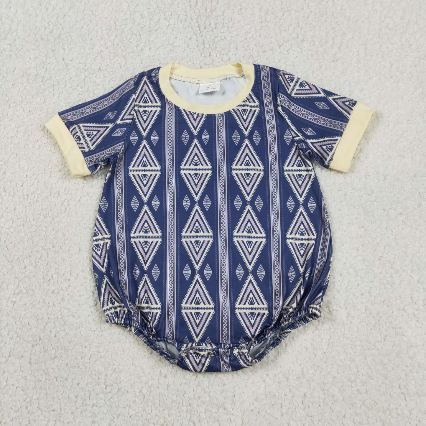 Sibling Baby Boys Short Sleeve Aztec Print Western Rompers
